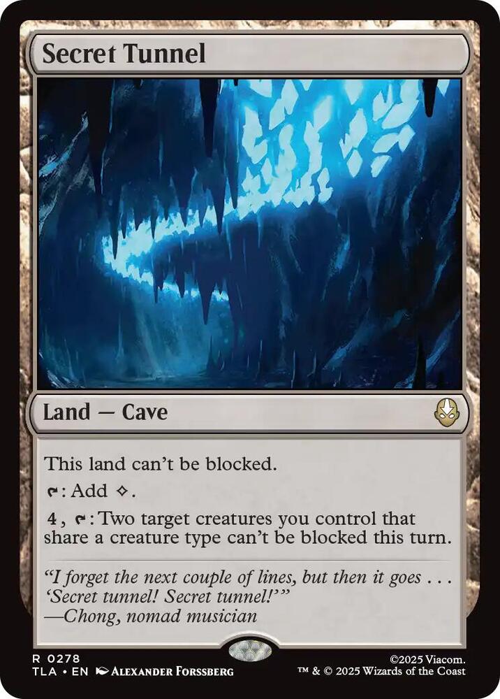 Secret Tunnel 278 card from Avatar: The Last Airbender