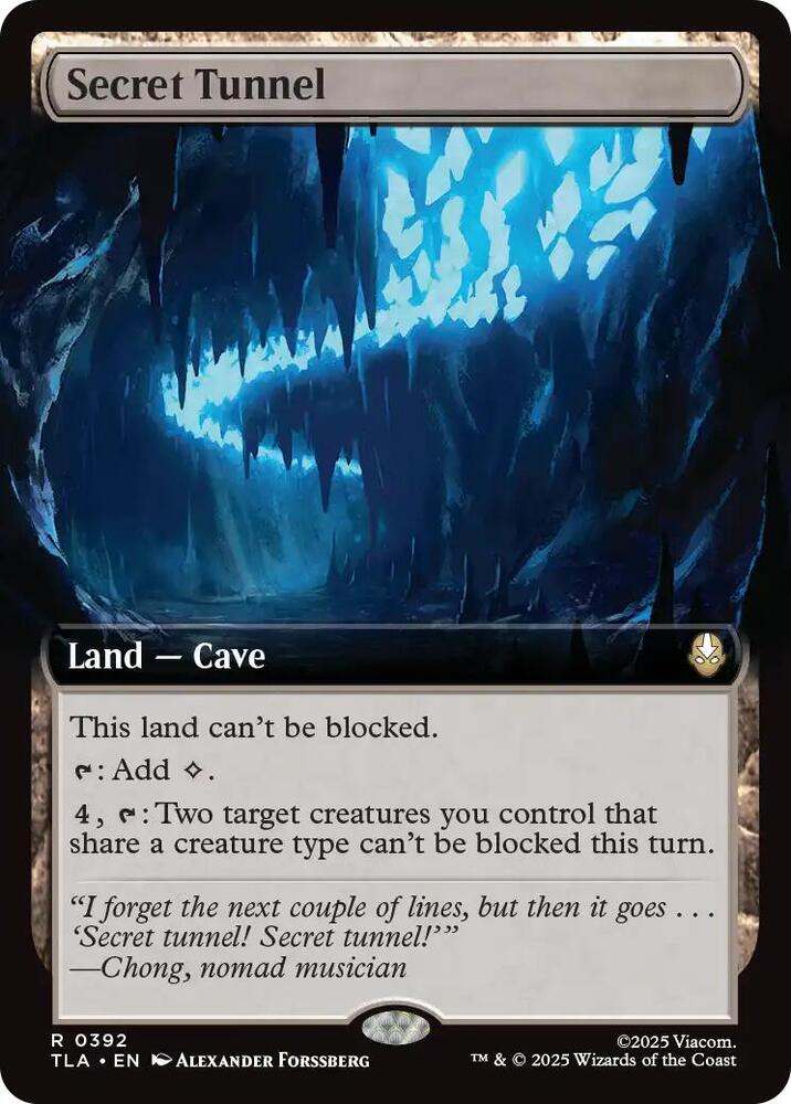 Secret Tunnel (Extended Art) 392 card from Avatar: The Last Airbender
