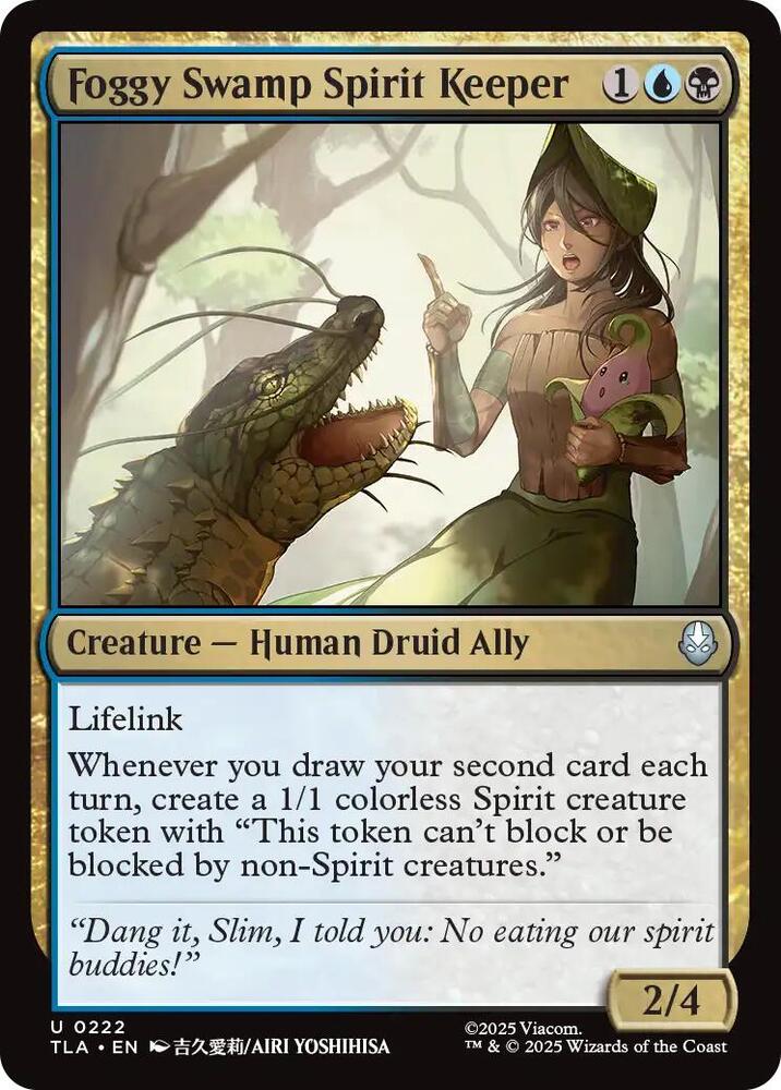 Foggy Swamp Spirit Keeper 222 card from Avatar: The Last Airbender