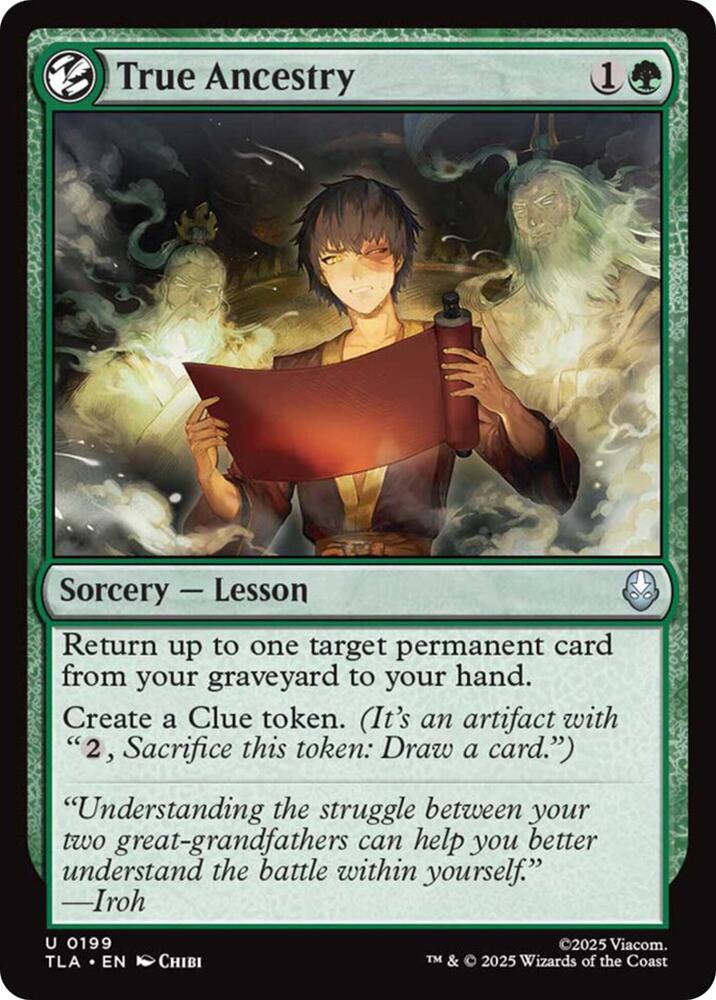 True Ancestry 199 card from Avatar: The Last Airbender
