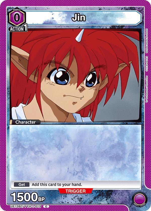 Jin (Box Topper Foil) UE13BT/YYH-1-013 card from UE13BT: Yu Yu Hakusho: Ghost Files