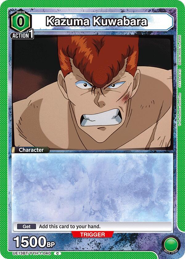 Kazuma Kuwabara (Box Topper Foil) UE13BT/YYH-1-040 card from UE13BT: Yu Yu Hakusho: Ghost Files
