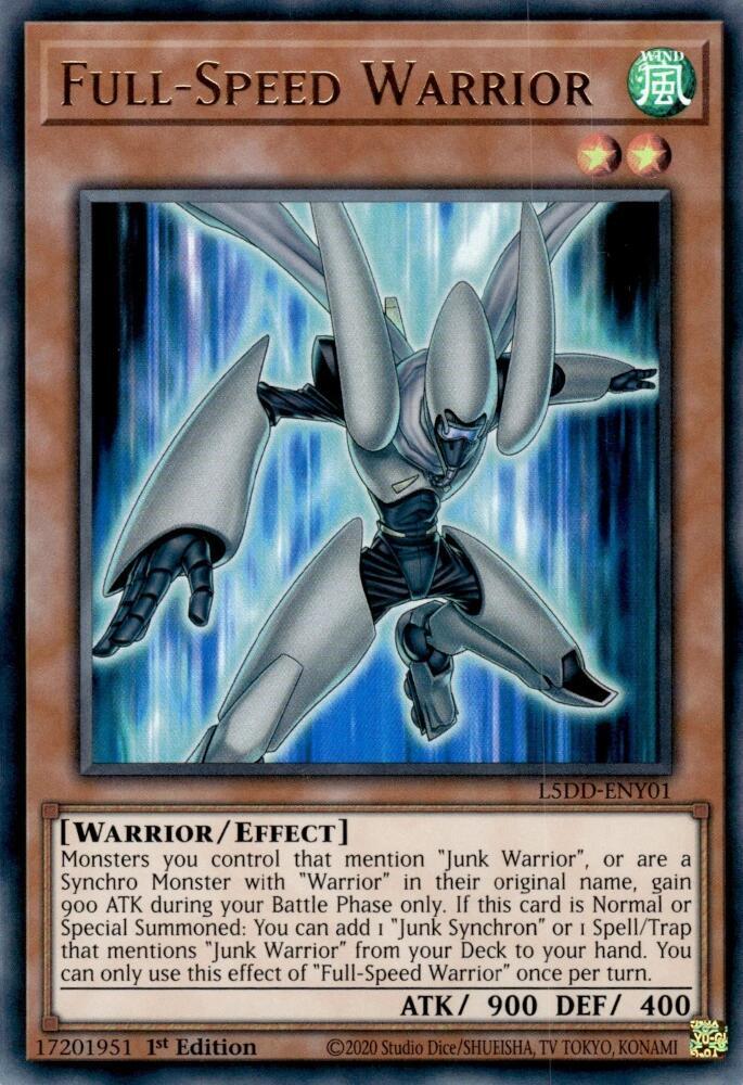 Full-Speed Warrior L5DD-ENY01 card from Legendary 5D's Decks