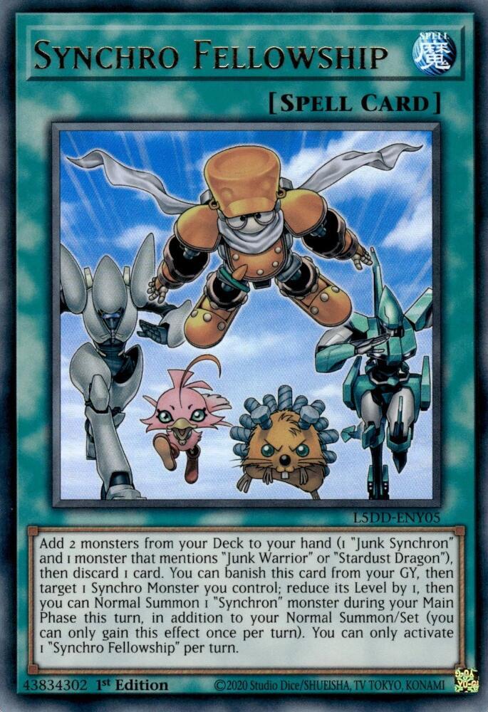 Synchro Fellowship L5DD-ENY05 card from Legendary 5D's Decks