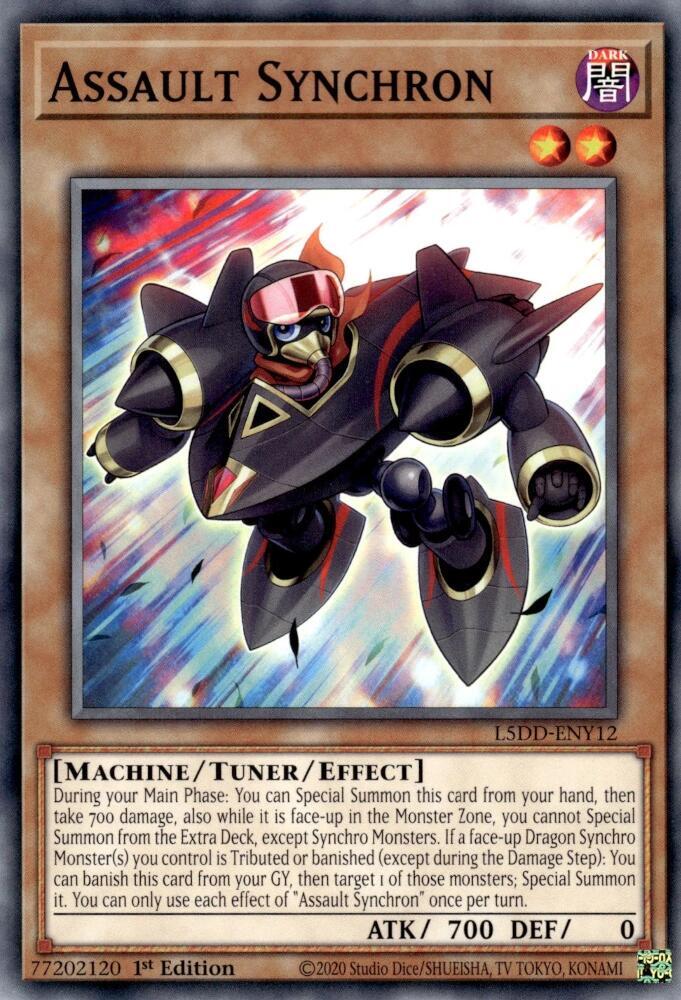 Assault Synchron L5DD-ENY12 card from Legendary 5D's Decks