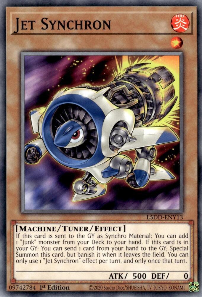 Jet Synchron L5DD-ENY13 card from Legendary 5D's Decks