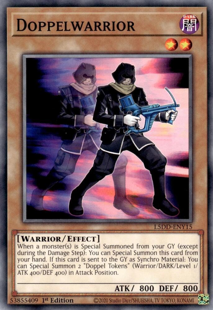 Doppelwarrior L5DD-ENY15 card from Legendary 5D's Decks