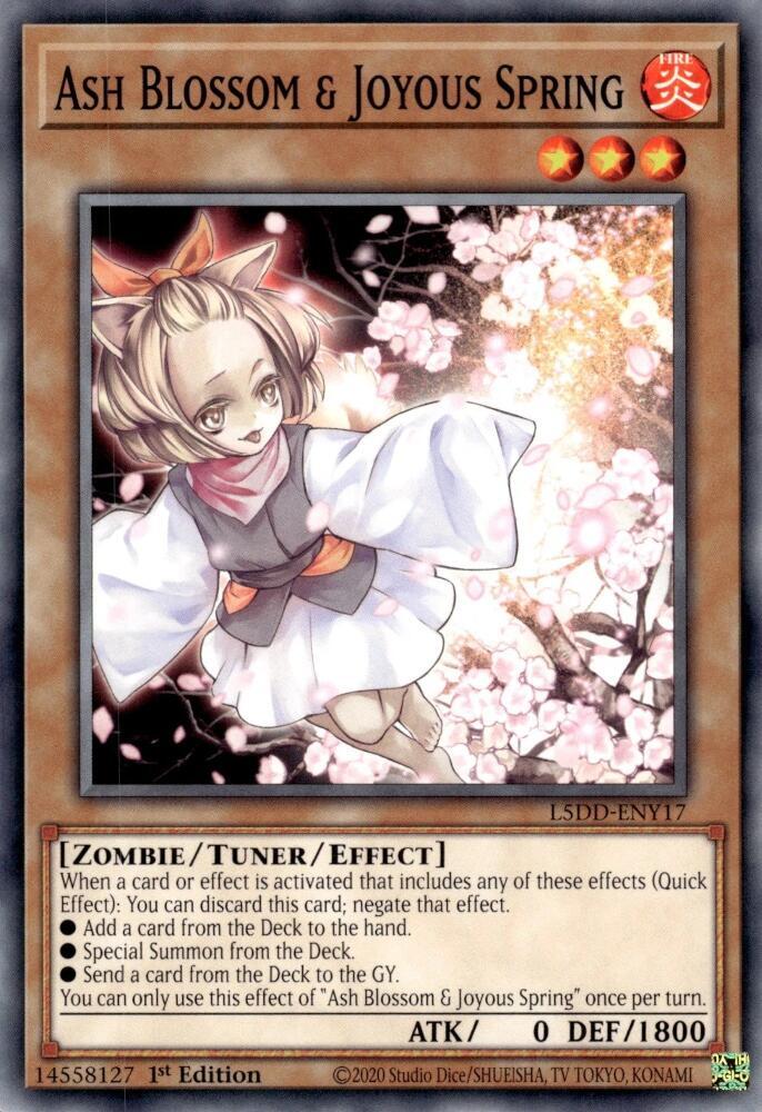 Ash Blossom & Joyous Spring L5DD-ENY17 card from Legendary 5D's Decks