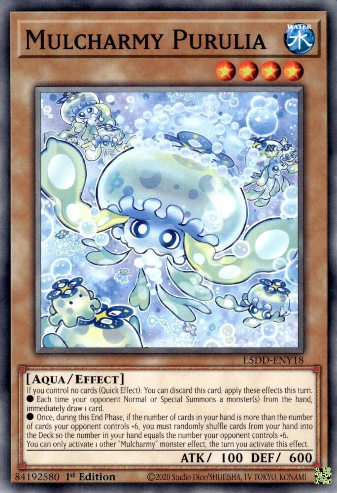 Mulcharmy Purulia L5DD-ENY18 card from Legendary 5D's Decks