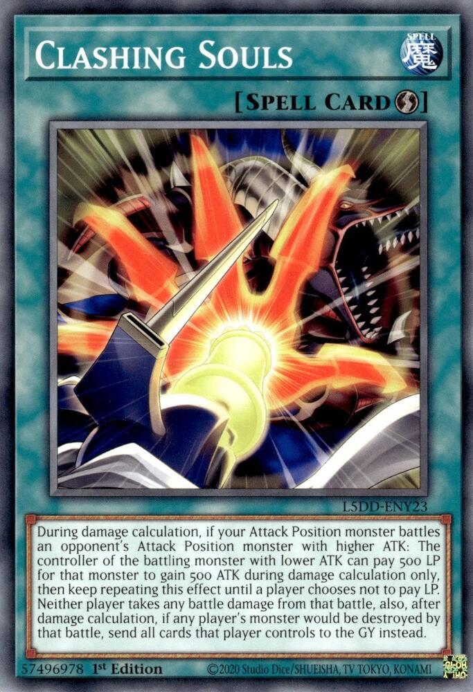Clashing Souls L5DD-ENY23 card from Legendary 5D's Decks