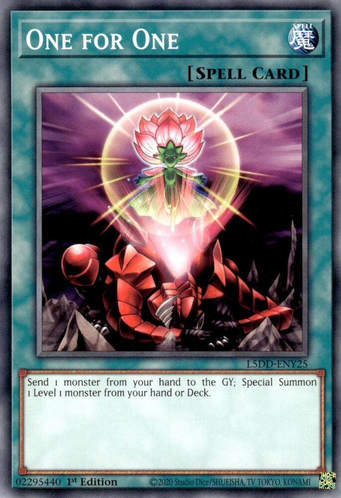 One for One L5DD-ENY25 card from Legendary 5D's Decks