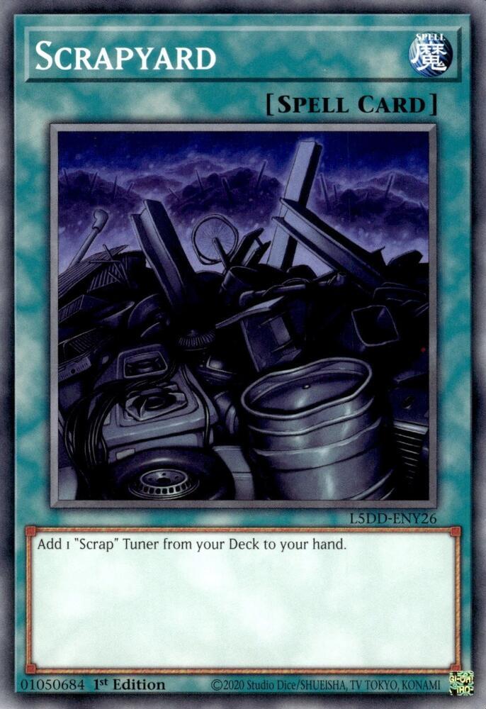 Scrapyard L5DD-ENY26 card from Legendary 5D's Decks