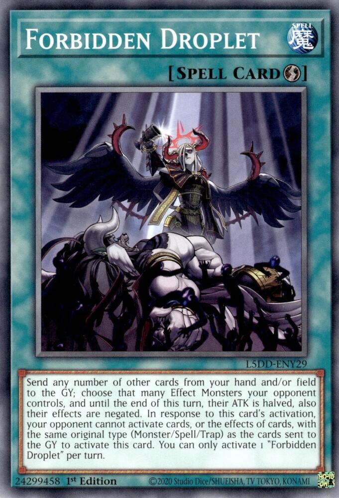 Forbidden Droplet L5DD-ENY29 card from Legendary 5D's Decks