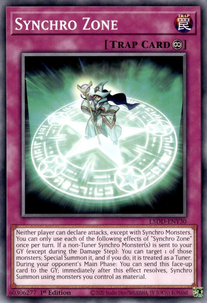 Synchro Zone L5DD-ENY30 card from Legendary 5D's Decks