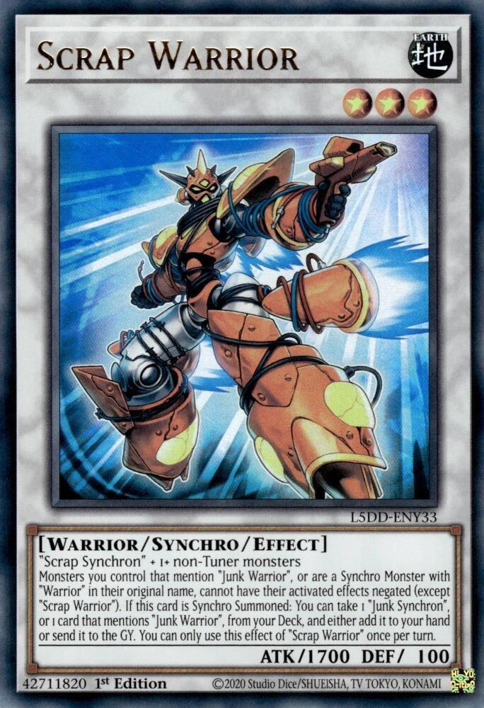 Scrap Warrior L5DD-ENY33 card from Legendary 5D's Decks