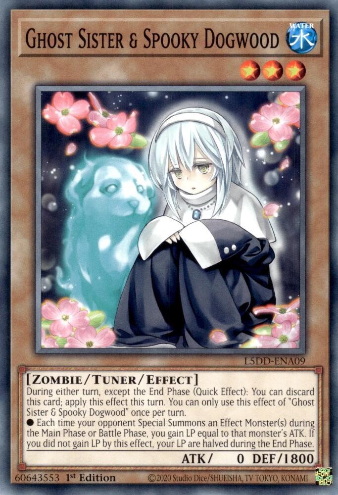 Ghost Sister & Spooky Dogwood L5DD-ENA09 card from Legendary 5D's Decks