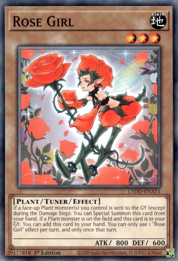 Rose Girl L5DD-ENA11 card from Legendary 5D's Decks