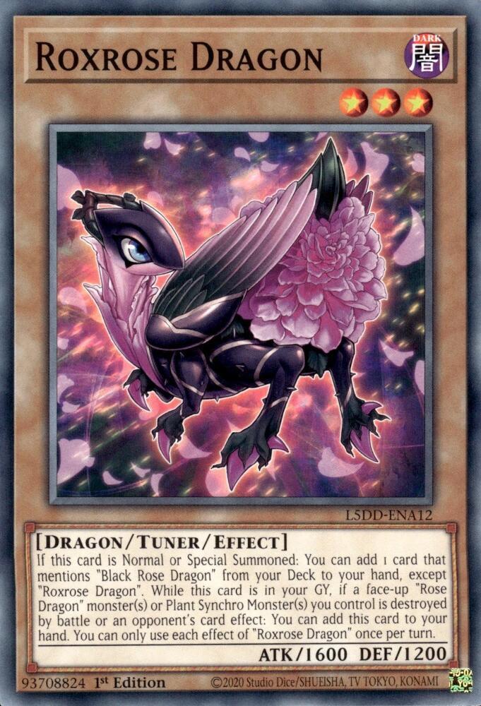 Roxrose Dragon L5DD-ENA12 card from Legendary 5D's Decks