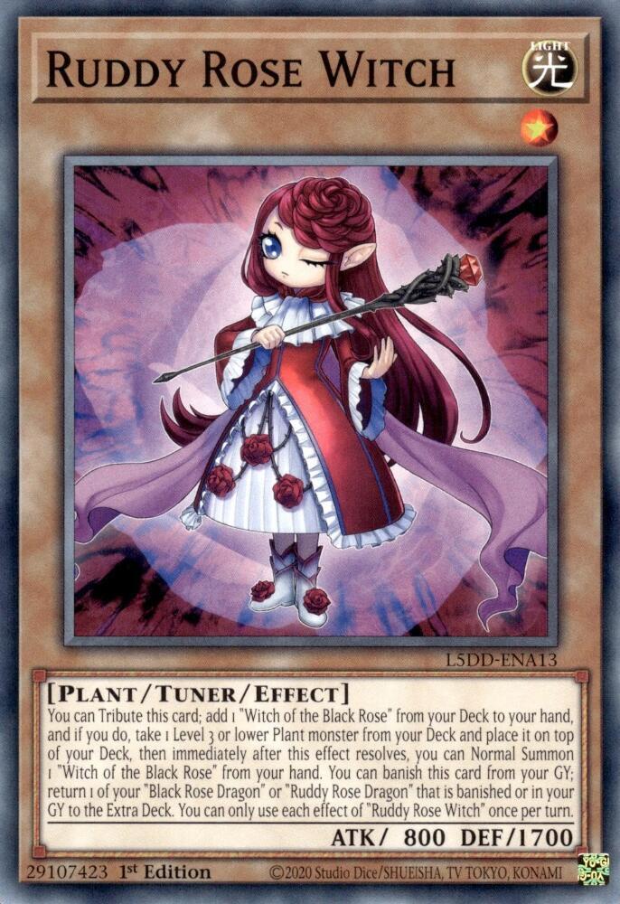 Ruddy Rose Witch L5DD-ENA13 card from Legendary 5D's Decks