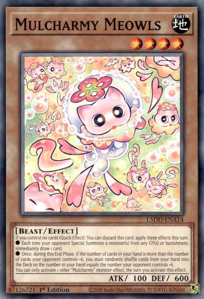 Mulcharmy Meowls L5DD-ENA14 card from Legendary 5D's Decks