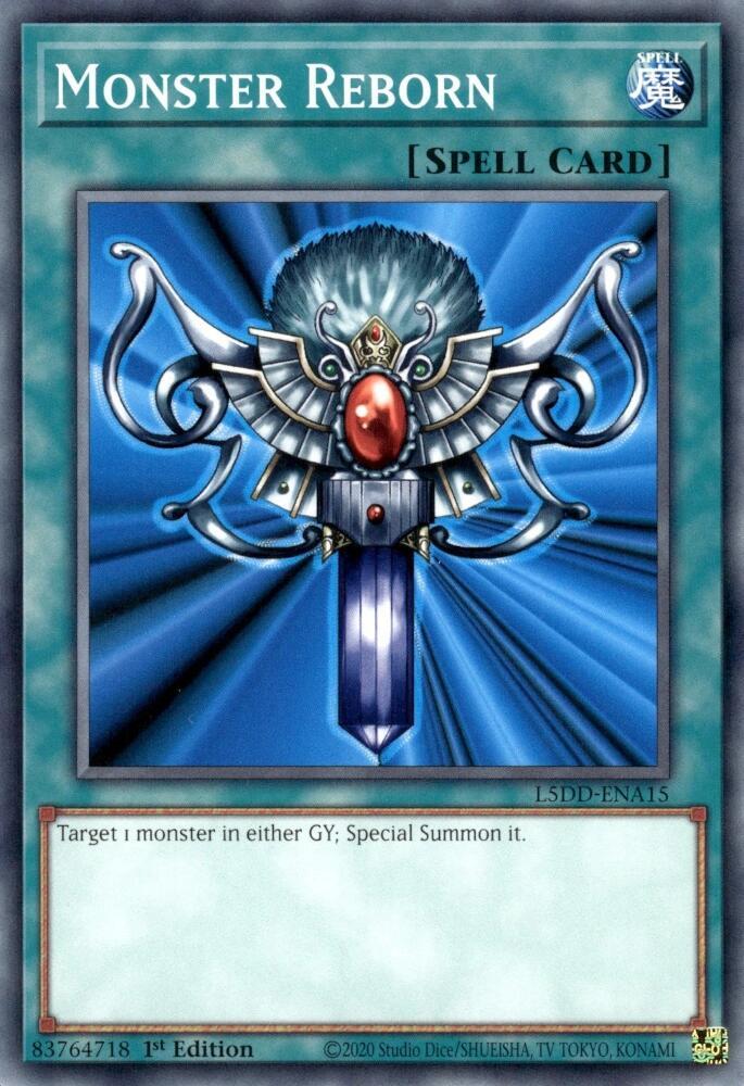Monster Reborn L5DD-ENA15 card from Legendary 5D's Decks