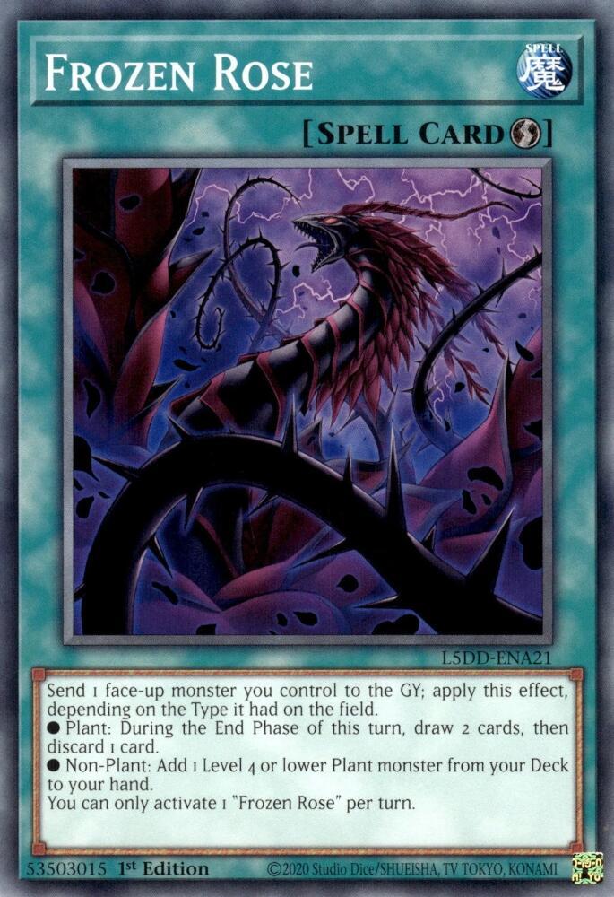 Frozen Rose L5DD-ENA21 card from Legendary 5D's Decks