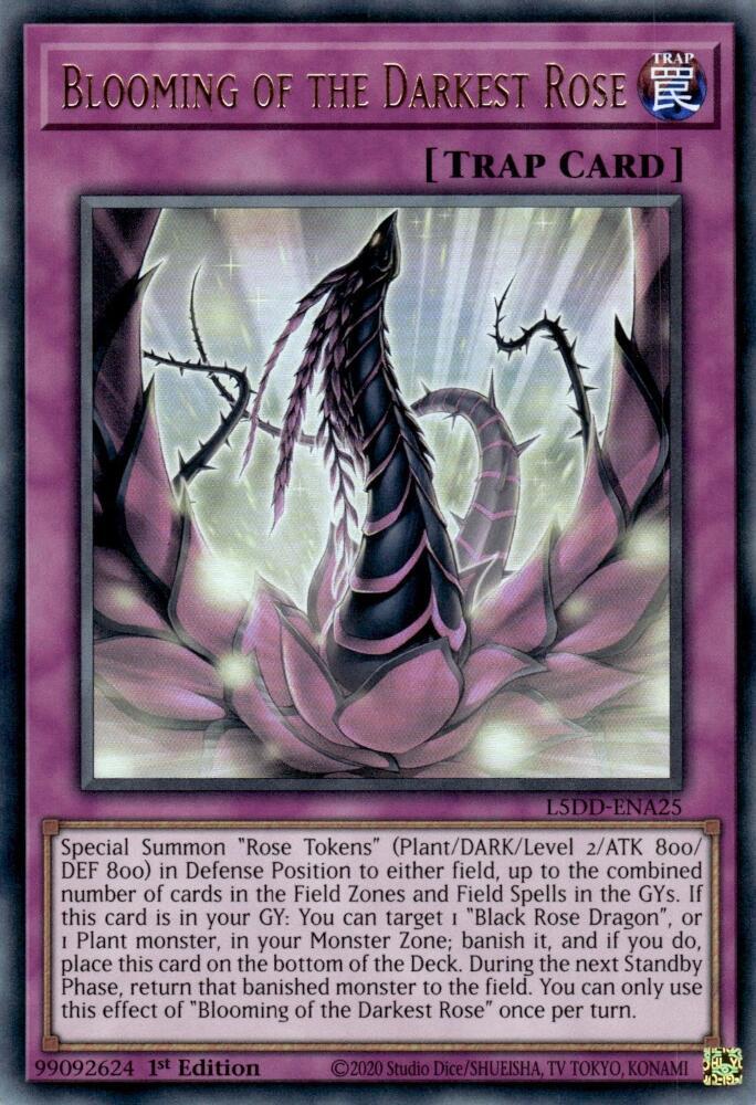 Blooming of the Darkest Rose L5DD-ENA25 card from Legendary 5D's Decks
