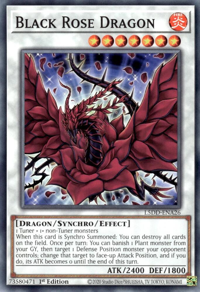 Black Rose Dragon L5DD-ENA26 card from Legendary 5D's Decks