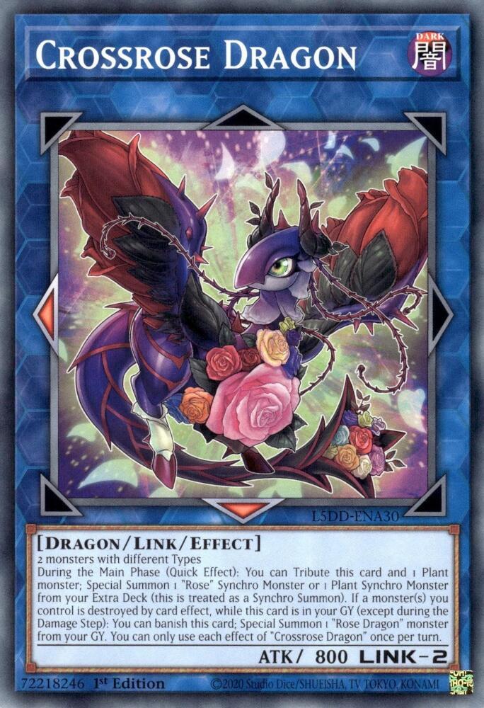 Crossrose Dragon L5DD-ENA30 card from Legendary 5D's Decks
