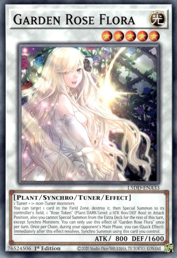 Garden Rose Flora L5DD-ENA33 card from Legendary 5D's Decks