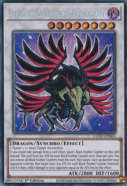 Black-Winged Dragon L5DD-ENS03 card from Legendary 5D's Decks