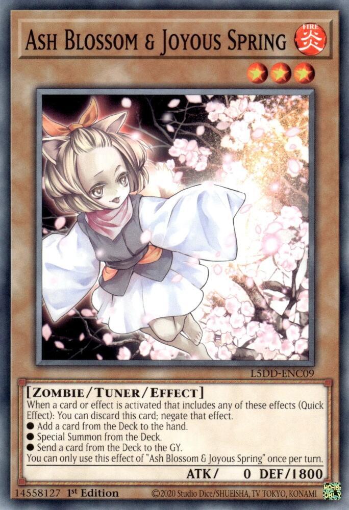 Ash Blossom & Joyous Spring L5DD-ENC09 card from Legendary 5D's Decks
