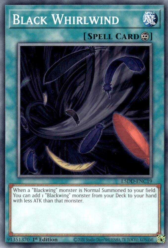 Black Whirlwind L5DD-ENC19 card from Legendary 5D's Decks