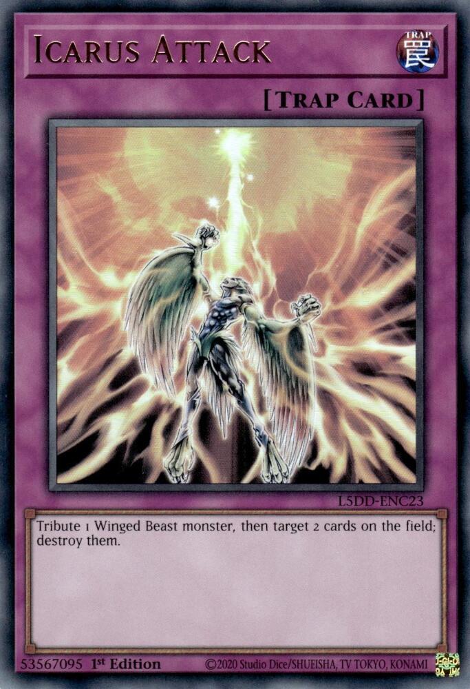 Icarus Attack L5DD-ENC23 card from Legendary 5D's Decks