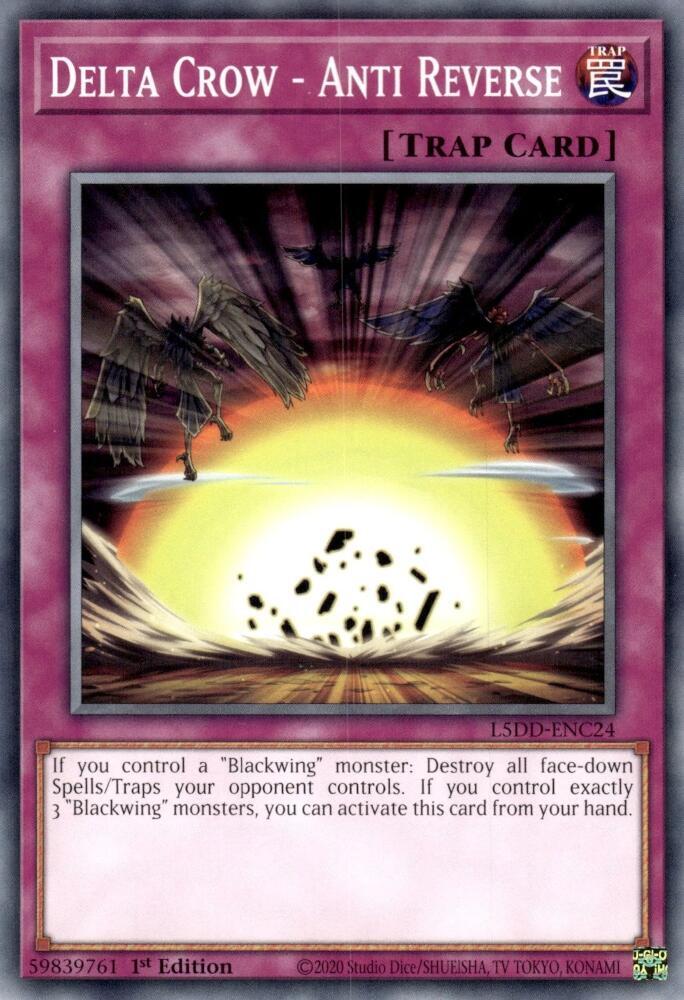 Delta Crow - Anti Reverse L5DD-ENC24 card from Legendary 5D's Decks