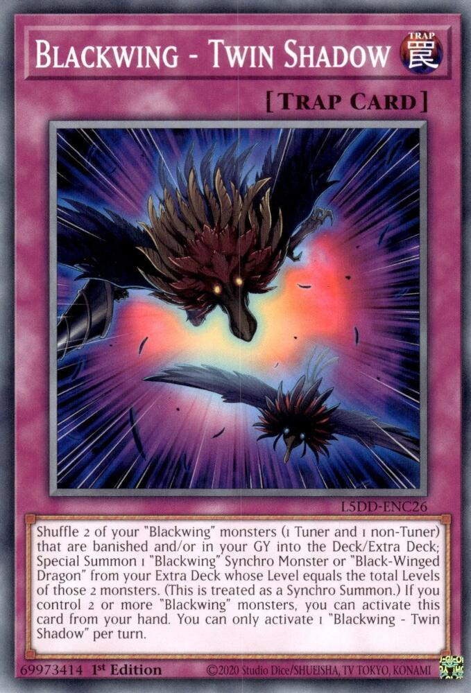Blackwing - Twin Shadow L5DD-ENC26 card from Legendary 5D's Decks
