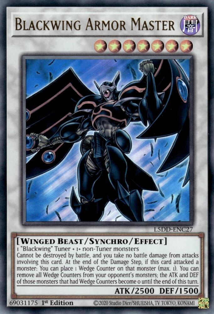 Blackwing Armor Master L5DD-ENC27 card from Legendary 5D's Decks