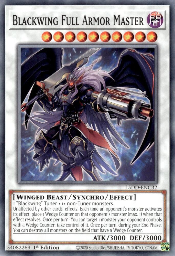 Blackwing Full Armor Master L5DD-ENC32 card from Legendary 5D's Decks