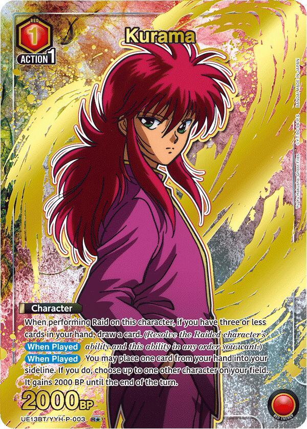 Kurama (R*) UE13BT/YYH-P-003 card from UE13BT: Yu Yu Hakusho: Ghost Files