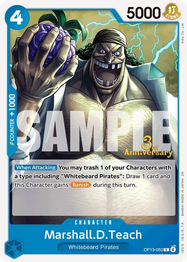 Marshall.D.Teach OP13-053 card from Carrying On His Will: 3rd Anniversary Tournament Cards