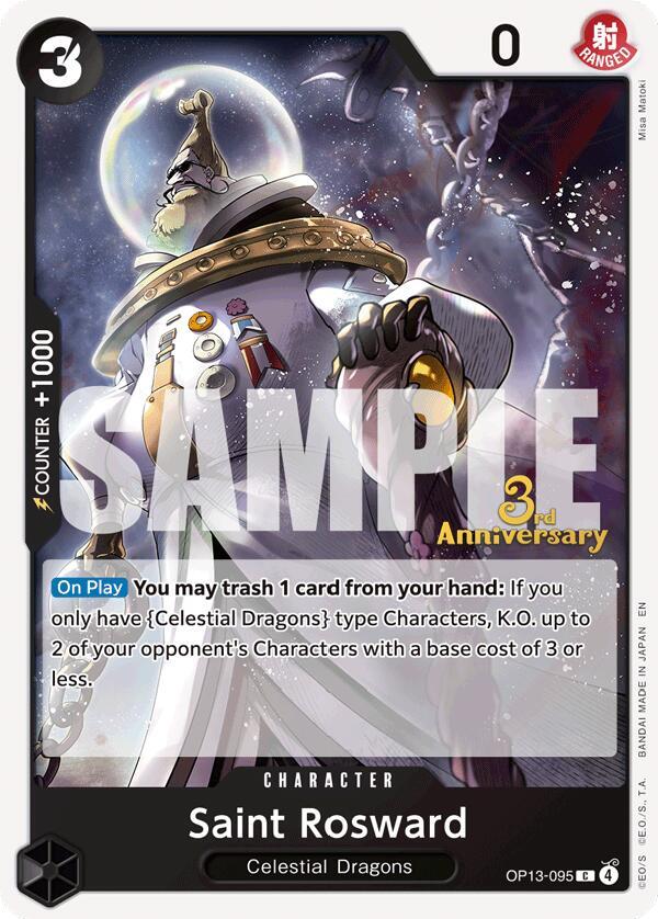 Saint Rosward OP13-095 card from Carrying On His Will: 3rd Anniversary Tournament Cards