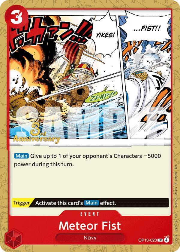 Meteor Fist OP13-020 card from Carrying On His Will: 3rd Anniversary Tournament Cards