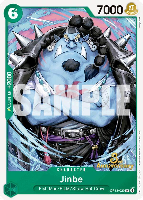 Jinbe OP13-029 card from Carrying On His Will: 3rd Anniversary Tournament Cards