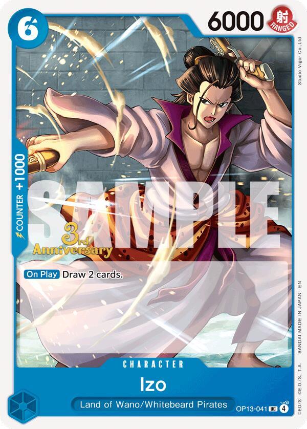 Izo OP13-041 card from Carrying On His Will: 3rd Anniversary Tournament Cards