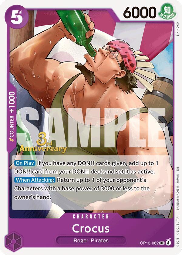 Crocus OP13-062 card from Carrying On His Will: 3rd Anniversary Tournament Cards
