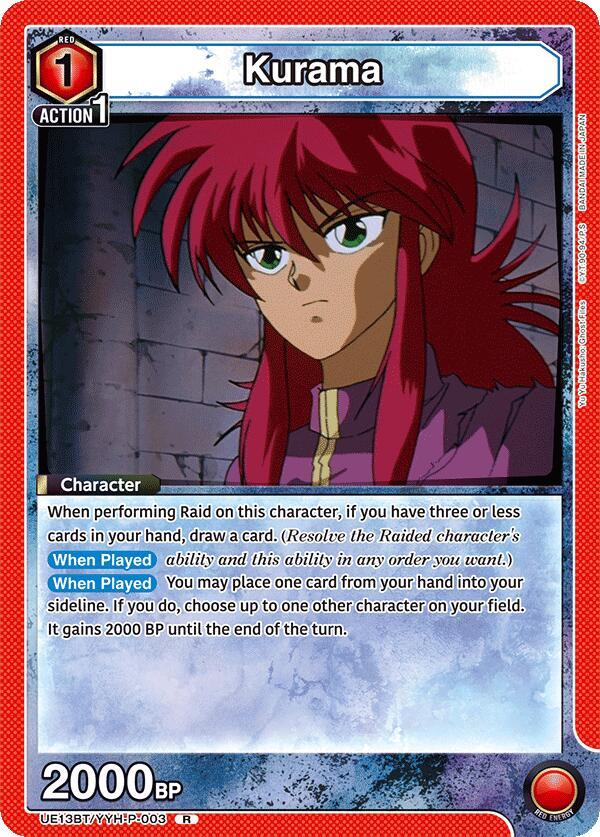 Kurama UE13BT/YYH-P-003 card from UE13BT: Yu Yu Hakusho: Ghost Files