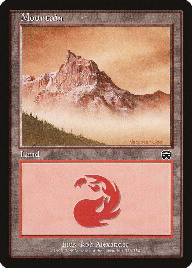 Mountain 346 card from Mercadian Masques