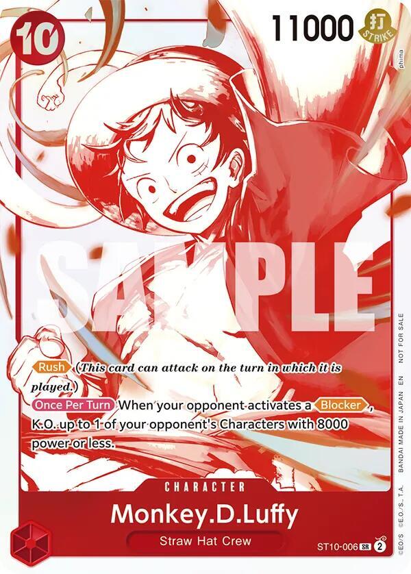 Monkey.D.Luffy (3rd Anniversary Treasure Campaign Pack) ST10-006 card from One Piece Promotion Cards