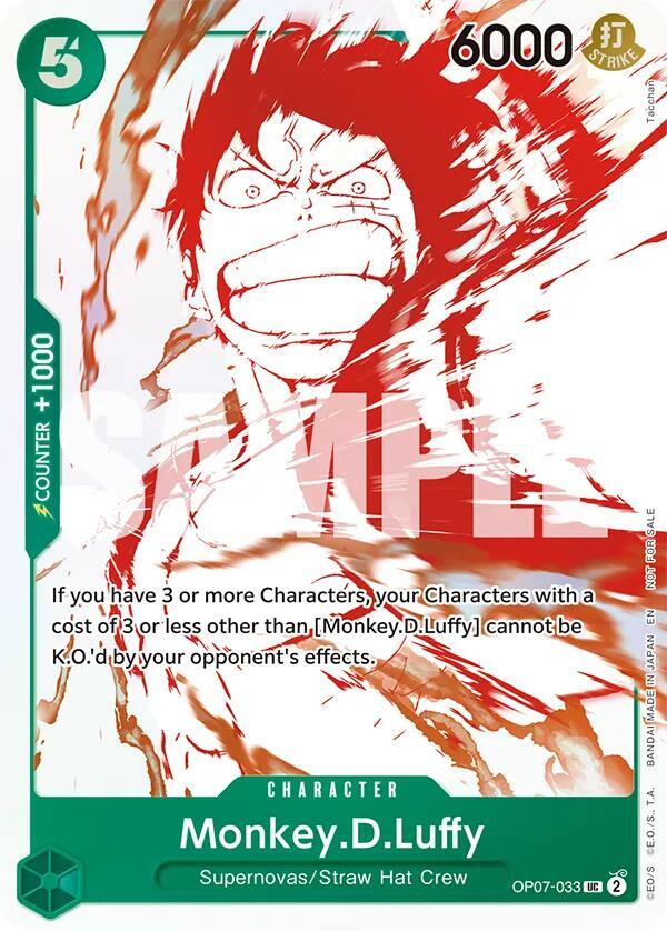 Monkey.D.Luffy (3rd Anniversary Treasure Campaign Pack) OP07-033 card from One Piece Promotion Cards