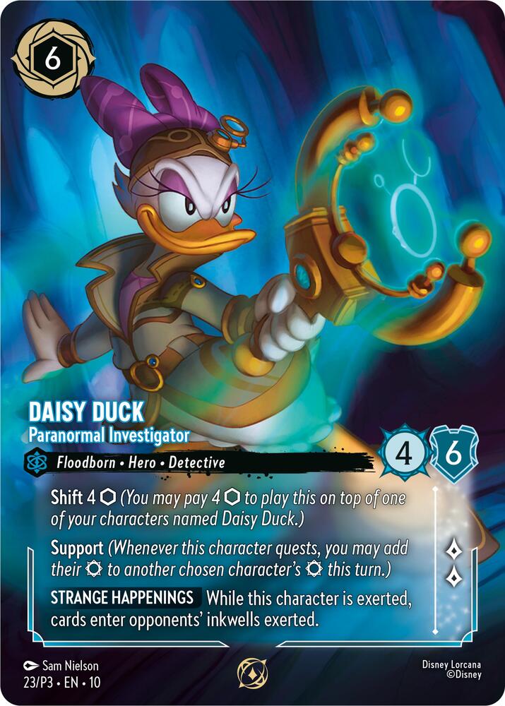Daisy Duck - Paranormal Investigator (Store Championship Participant) 23 card from Disney Lorcana Promo Cards